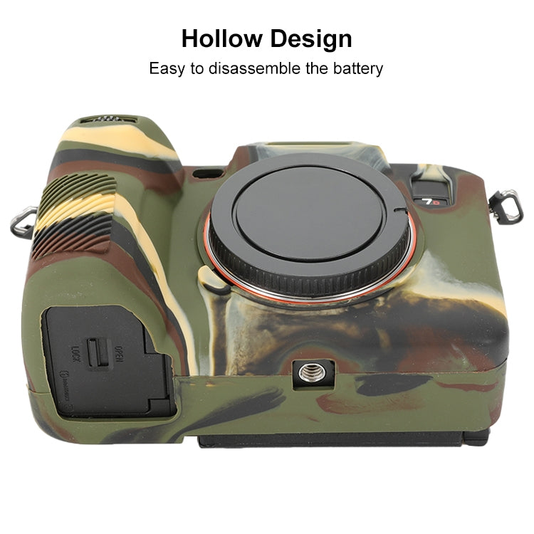 For Sony ILCE-7RM5 / Alpha 7R V Soft Silicone Protective Case (Camouflage) by bashfashion