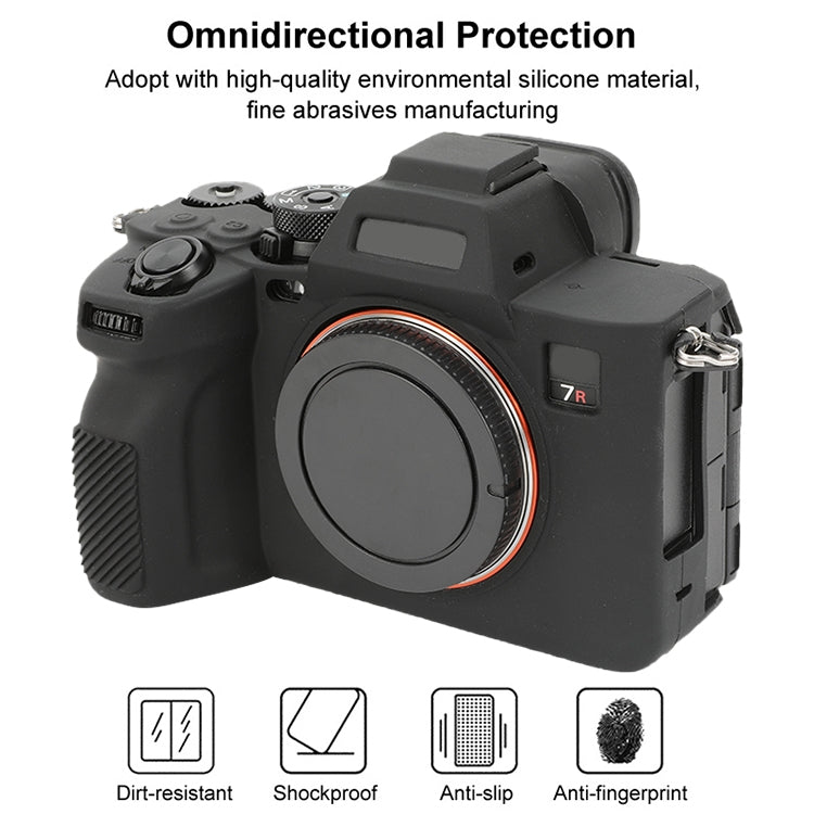 For Sony ILCE-7RM5 / Alpha 7R V Soft Silicone Protective Case (Black) by bashfashion