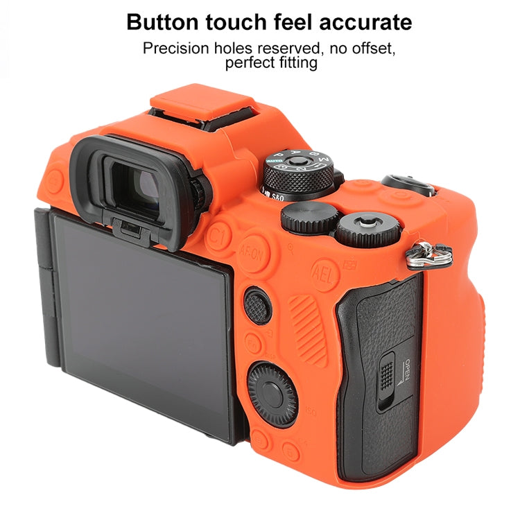 For Sony ILCE-7RM5 / Alpha 7R V Soft Silicone Protective Case (Orange) by bashfashion