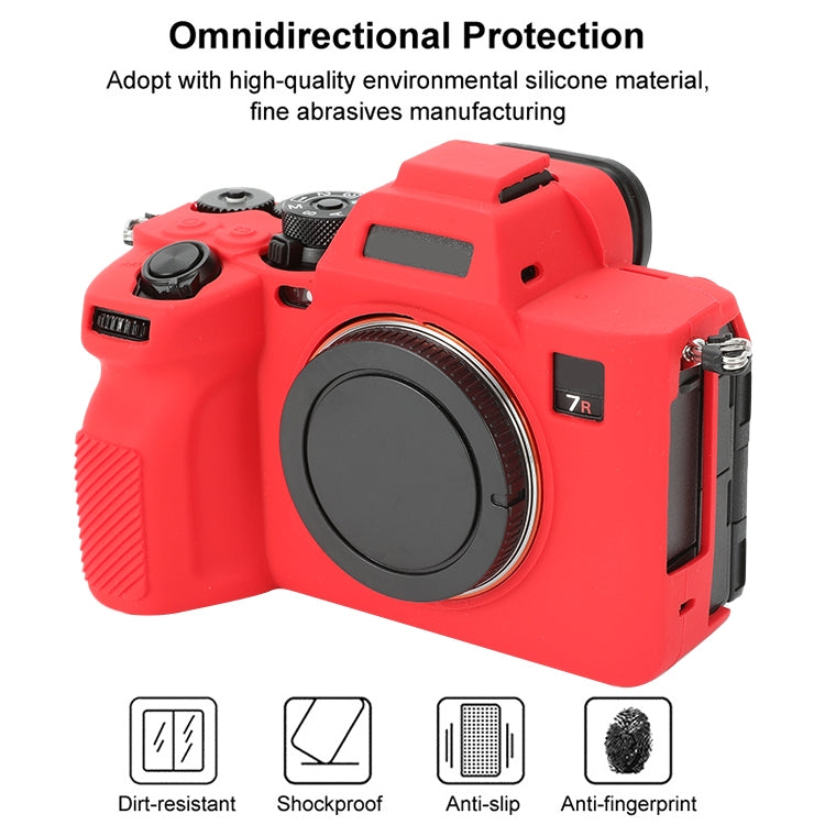 For Sony ILCE-7RM5 / Alpha 7R V Soft Silicone Protective Case (Red) by bashfashion
