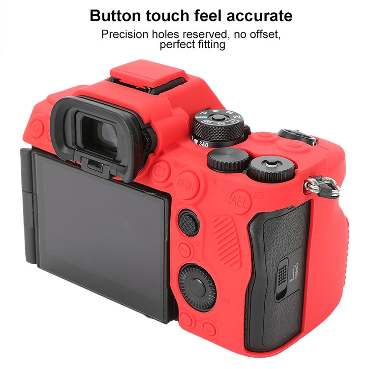 For Sony ILCE-7RM5 / Alpha 7R V Soft Silicone Protective Case (Red) by bashfashion