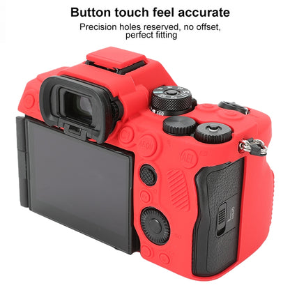 For Sony ILCE-7RM5 / Alpha 7R V Soft Silicone Protective Case (Red) by bashfashion