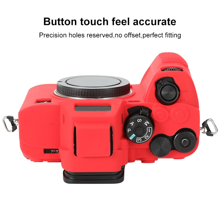 For Sony ILCE-7RM5 / Alpha 7R V Soft Silicone Protective Case (Red) by bashfashion