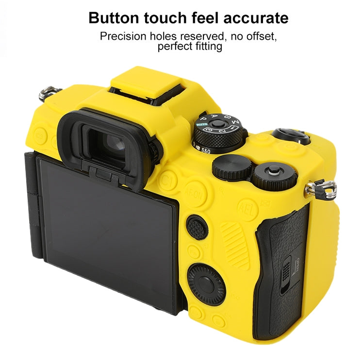 For Sony ILCE-7RM5 / Alpha 7R V Soft Silicone Protective Case (Yellow) by bashfashion