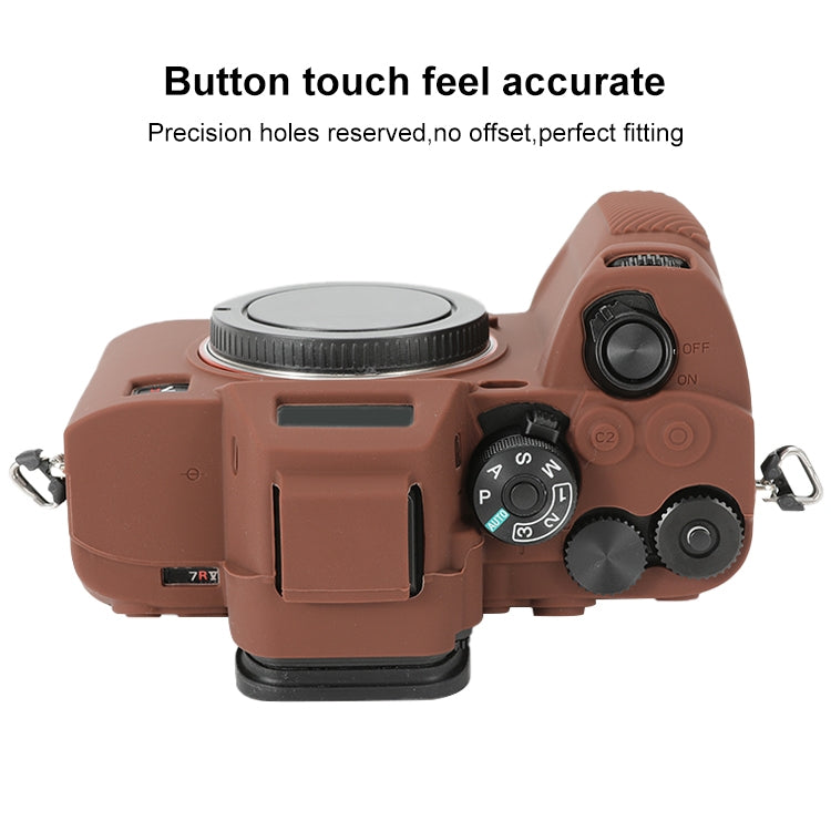 For Sony ILCE-7RM5 / Alpha 7R V Soft Silicone Protective Case (Coffee) by bashfashion