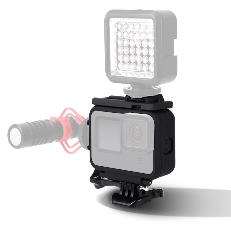 For GoPro HERO10 Black / HERO9 Black Plastic Frame Mount Protective Case with Base Buckle & Long Screw(Black) by bashfashion