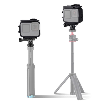 For GoPro HERO10 Black / HERO9 Black Plastic Frame Mount Protective Case with Base Buckle & Long Screw(Black) by bashfashion