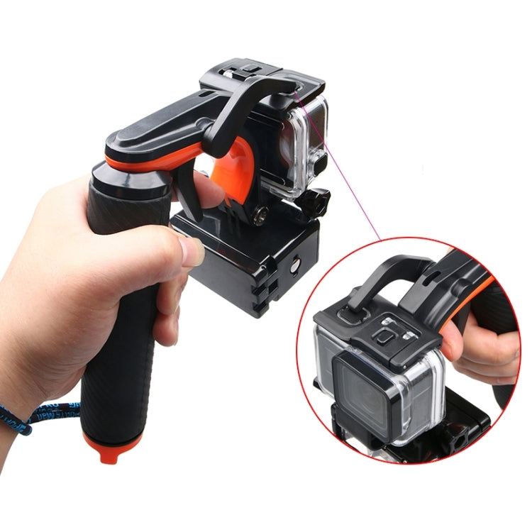 Shutter Trigger + Floating Hand Grip Diving Buoyancy Stick with Adjustable Anti-lost Strap & Screw & Wrench for GoPro HERO7 /6 Black /5 Black by bashfashion