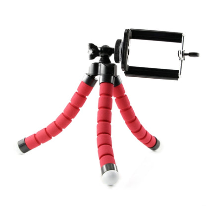Mini Octopus Flexible Foam Tripod Holder with Phone Clamp & Remote Control (Red) by bashfashion