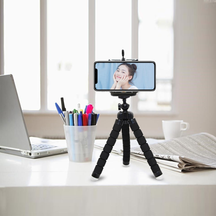 Mini Octopus Flexible Foam Tripod Holder with Phone Clamp & Remote Control (Red) by bashfashion