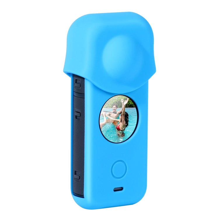 Full Body Dust-proof Silicone Protective Case for Insta360 ONE X2(Blue) by bashfashion