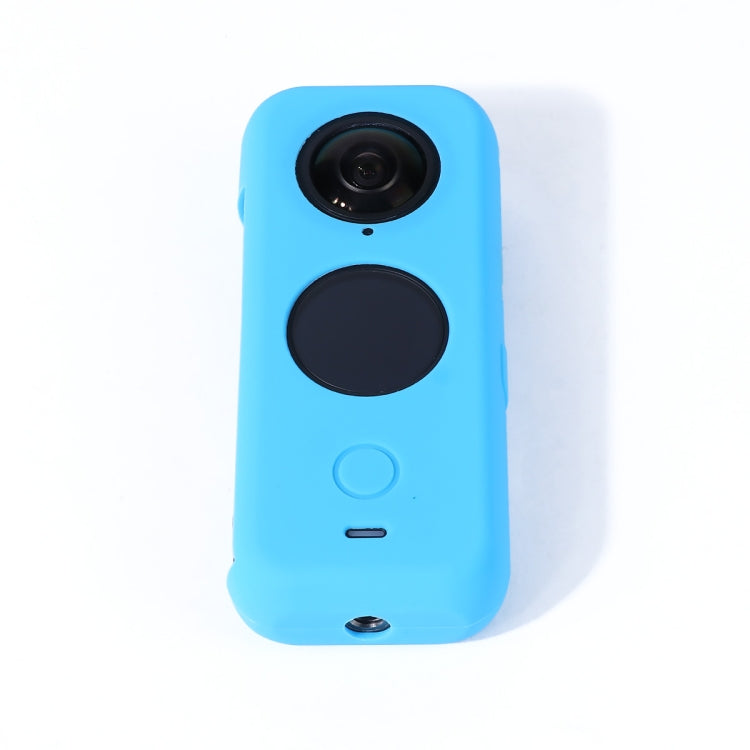 Full Body Dust-proof Silicone Protective Case for Insta360 ONE X2(Blue) by bashfashion
