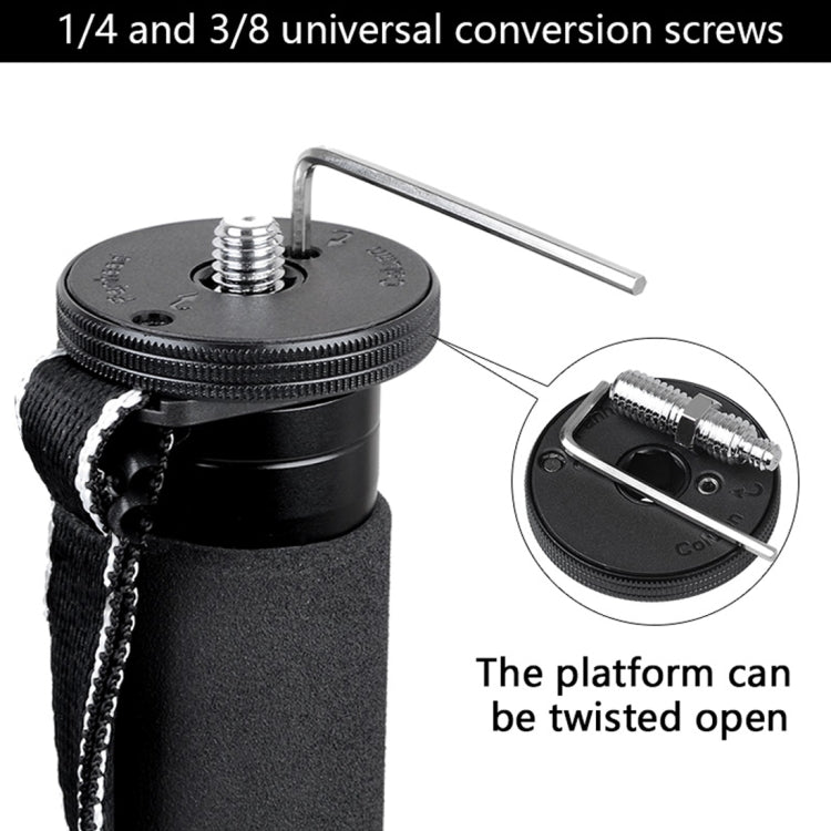 BEXIN MCS285 Portable Travel Outdoor DSLR Camera Carbon Fiber Monopod Holder (Black) by BEXIN