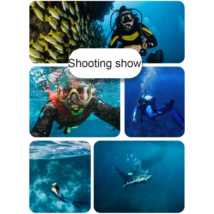 For GoPro HERO8 Black 45m Waterproof Housing Protective Case with Buckle Basic Mount & Screw & Floating Bobber Grip & Strap & Anti-Fog Inserts(Black) by bashfashion