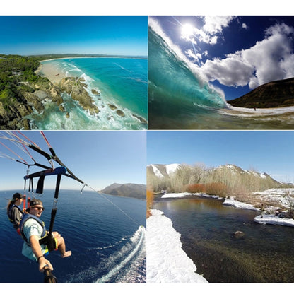 For GoPro HERO5 Sport Action Camera Proffesional 52mm Lens Filter(CPL + UV + ND8 + ND2 + Star 8 + Red + Yellow + FLD / Purple) & Waterproof Housing Case Adapter Ring by bashfashion