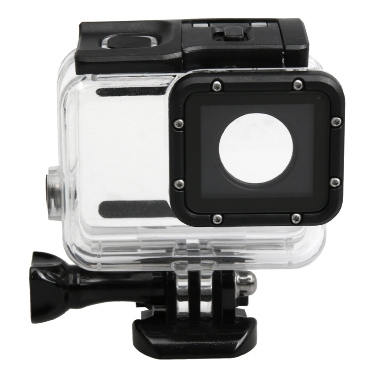 For GoPro HERO5 30m Waterproof PC & ABS Housing Protective Case + Touch Back Cover with Buckle Basic Mount & Long Screw, Backcover Size: 7 x 6 cm by bashfashion