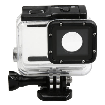 For GoPro HERO5 30m Waterproof PC & ABS Housing Protective Case + Touch Back Cover with Buckle Basic Mount & Long Screw, Backcover Size: 7 x 6 cm by bashfashion