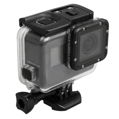 For GoPro HERO5 30m Waterproof PC & ABS Housing Protective Case + Touch Back Cover with Buckle Basic Mount & Long Screw, Backcover Size: 7 x 6 cm by bashfashion