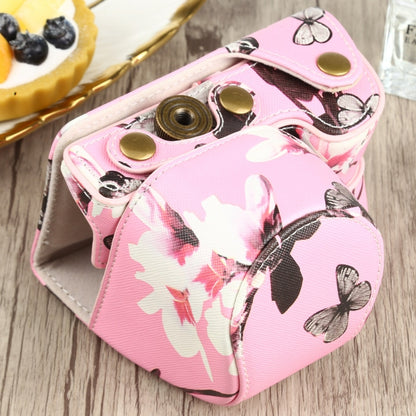 Flower Pattern PU Leather Camera Case for Sony A6000 / A6300 / A6400 / Nex 6 (Pink) by bashfashion