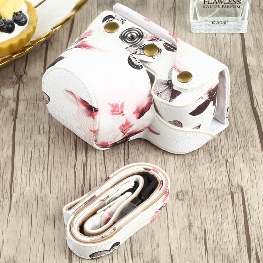 Flower Pattern PU Leather Camera Case for Sony A6000 / A6300 / A6400 / Nex 6 (White) by bashfashion