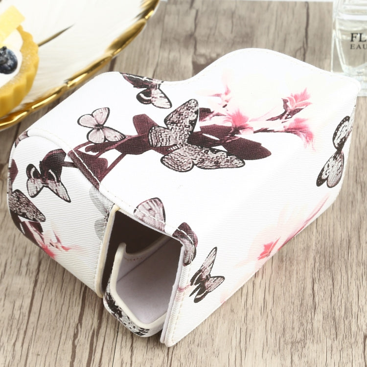 Flower Pattern PU Leather Camera Case for Sony A6000 / A6300 / A6400 / Nex 6 (White) by bashfashion