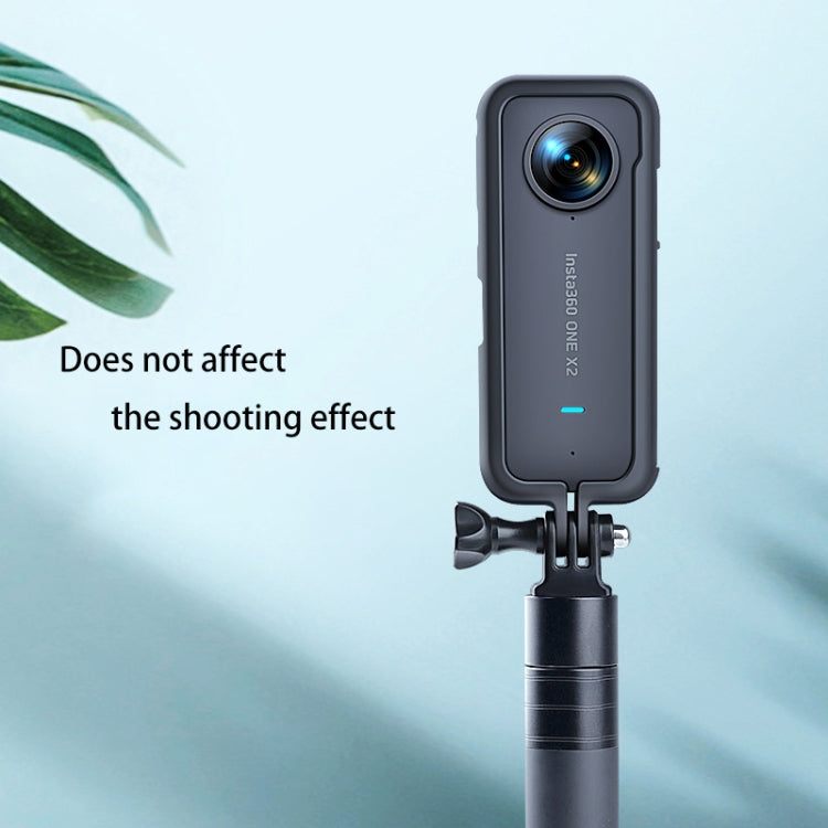 PC Plastic Protective Frame Mount Cage with Tripod Base Adapter for Insta360 One X2(Black) by bashfashion