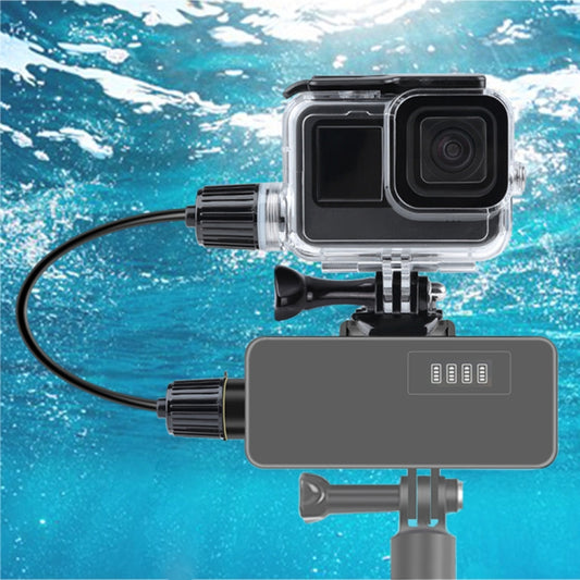 For GoPro HERO10 Black / HERO9 Black 30m Charging Waterproof Housing Case with Buckle Basic Mount & Screw by bashfashion