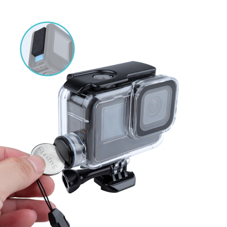 For GoPro HERO10 Black / HERO9 Black 30m Charging Waterproof Housing Case with Buckle Basic Mount & Screw by bashfashion
