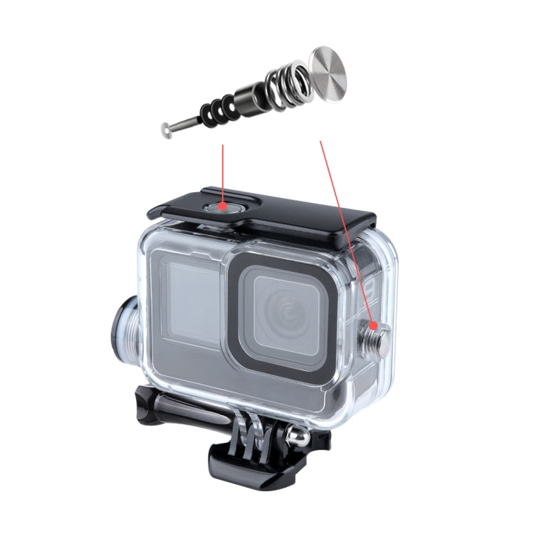 For GoPro HERO10 Black / HERO9 Black 30m Charging Waterproof Housing Case with Buckle Basic Mount & Screw by bashfashion