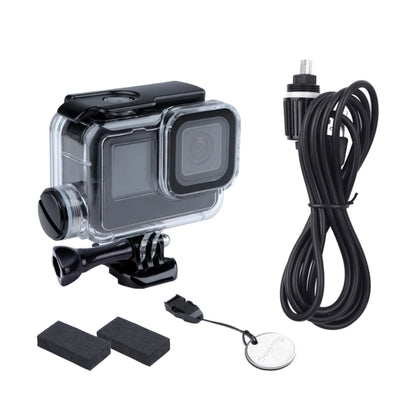 For GoPro HERO10 Black / HERO9 Black 30m Charging Waterproof Housing Case with Buckle Basic Mount & Screw by bashfashion