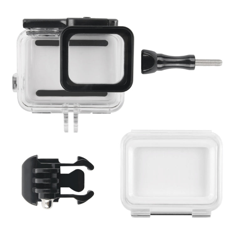 45m Waterproof Housing Protective Case + Touch Screen Back Cover for GoPro NEW HERO /HERO6 /5, with Buckle Basic Mount & Screw, No Need to Remove Lens (Transparent) by bashfashion
