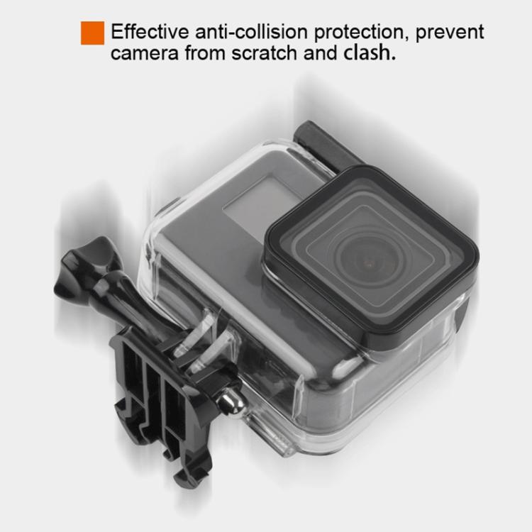45m Waterproof Housing Protective Case + Touch Screen Back Cover for GoPro NEW HERO /HERO6 /5, with Buckle Basic Mount & Screw, No Need to Remove Lens (Transparent) by bashfashion