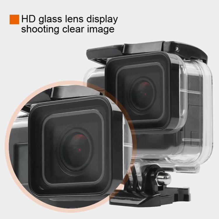 45m Waterproof Housing Protective Case + Touch Screen Back Cover for GoPro NEW HERO /HERO6 /5, with Buckle Basic Mount & Screw, No Need to Remove Lens (Transparent) by bashfashion