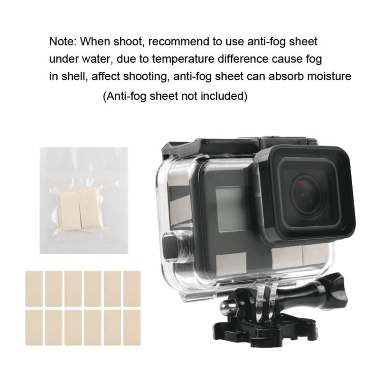 45m Waterproof Housing Protective Case + Touch Screen Back Cover for GoPro NEW HERO /HERO6 /5, with Buckle Basic Mount & Screw, No Need to Remove Lens (Transparent) by bashfashion