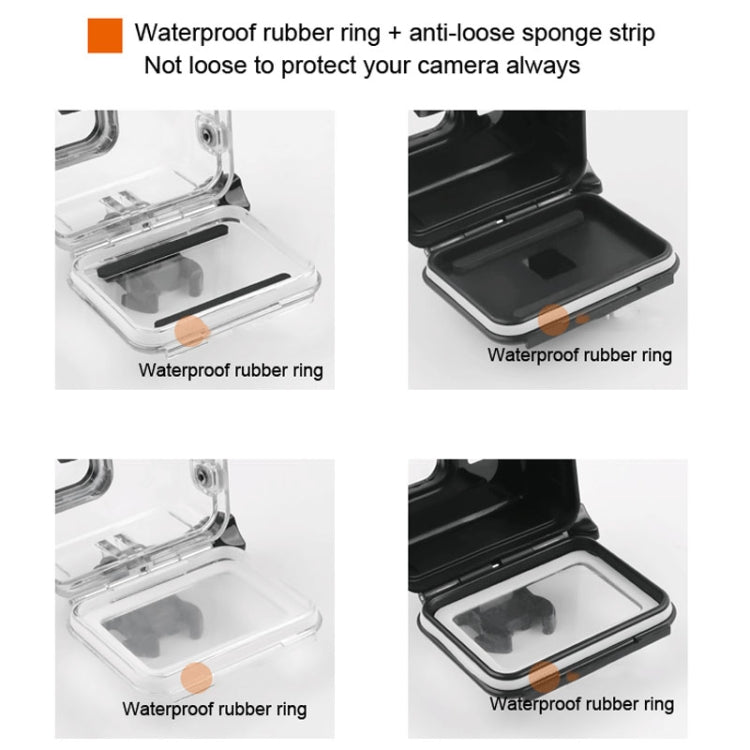 45m Waterproof Housing Protective Case + Touch Screen Back Cover for GoPro NEW HERO /HERO6 /5, with Buckle Basic Mount & Screw, No Need to Remove Lens (Transparent) by bashfashion