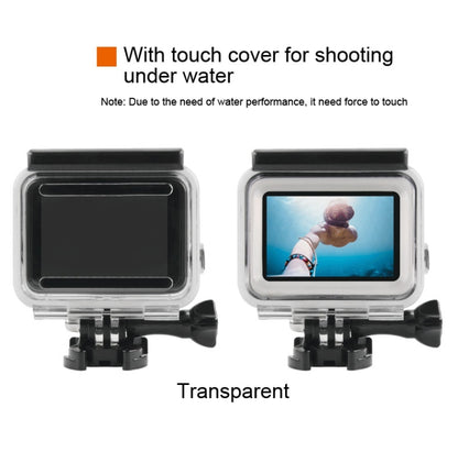 45m Waterproof Housing Protective Case + Touch Screen Back Cover for GoPro NEW HERO /HERO6 /5, with Buckle Basic Mount & Screw & (Purple, Red, Pink) Filters, No Need to Remove Lens (Transparent) by bashfashion
