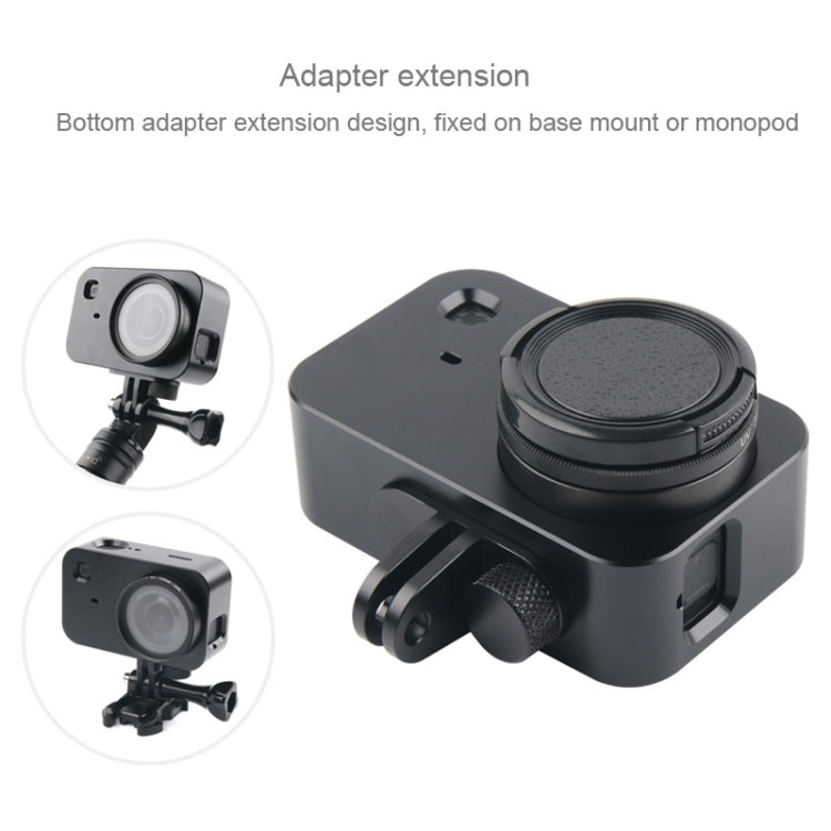 Housing Shell Aluminum Alloy Protective Cage with 37mm Filter Lens & Lens Cap & Screw for Xiaomi Mijia Small Camera (Black) by bashfashion