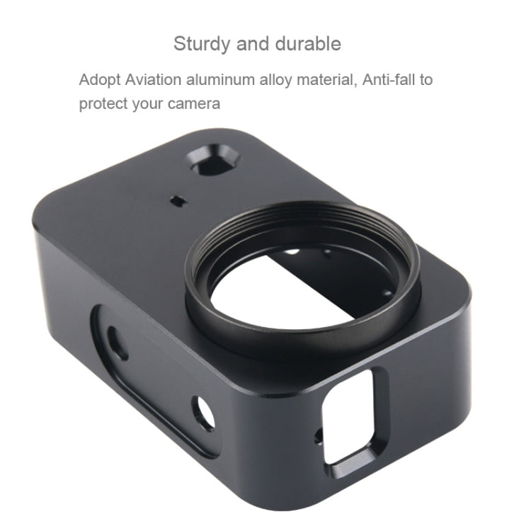 Housing Shell Aluminum Alloy Protective Cage with 37mm Filter Lens & Lens Cap & Screw for Xiaomi Mijia Small Camera (Black) by bashfashion