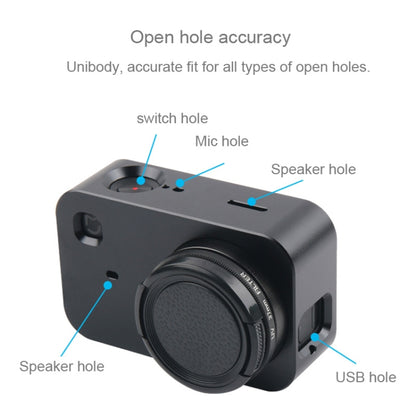 Housing Shell Aluminum Alloy Protective Cage with 37mm Filter Lens & Lens Cap & Screw for Xiaomi Mijia Small Camera (Black) by bashfashion