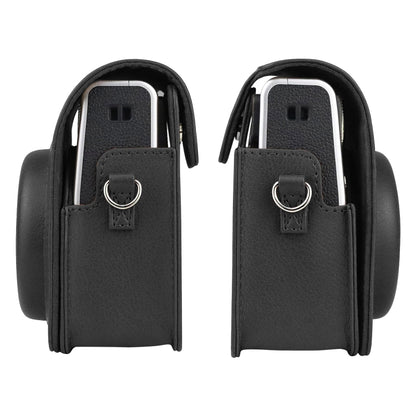 Full Body Camera Retro PU Leather Case Bag with Strap for FUJIFILM instax mini 40 (Black) by bashfashion