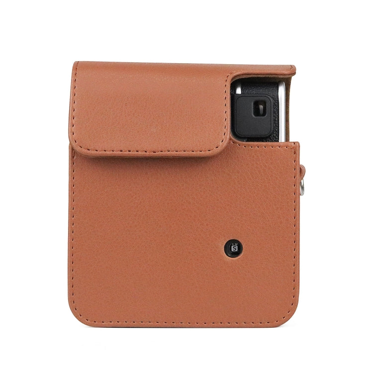 Full Body Camera Retro PU Leather Case Bag with Strap for FUJIFILM instax mini 40 (Brown) by bashfashion