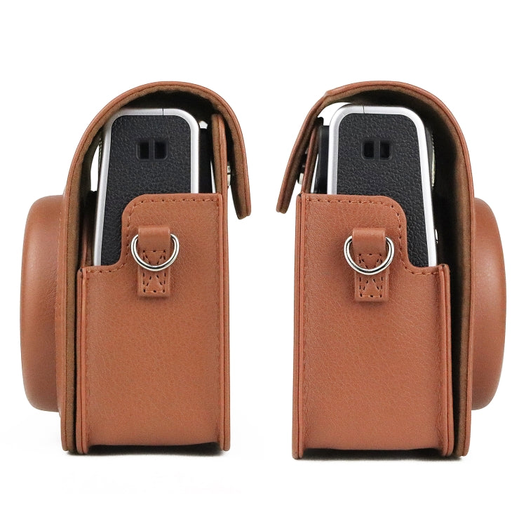 Full Body Camera Retro PU Leather Case Bag with Strap for FUJIFILM instax mini 40 (Brown) by bashfashion