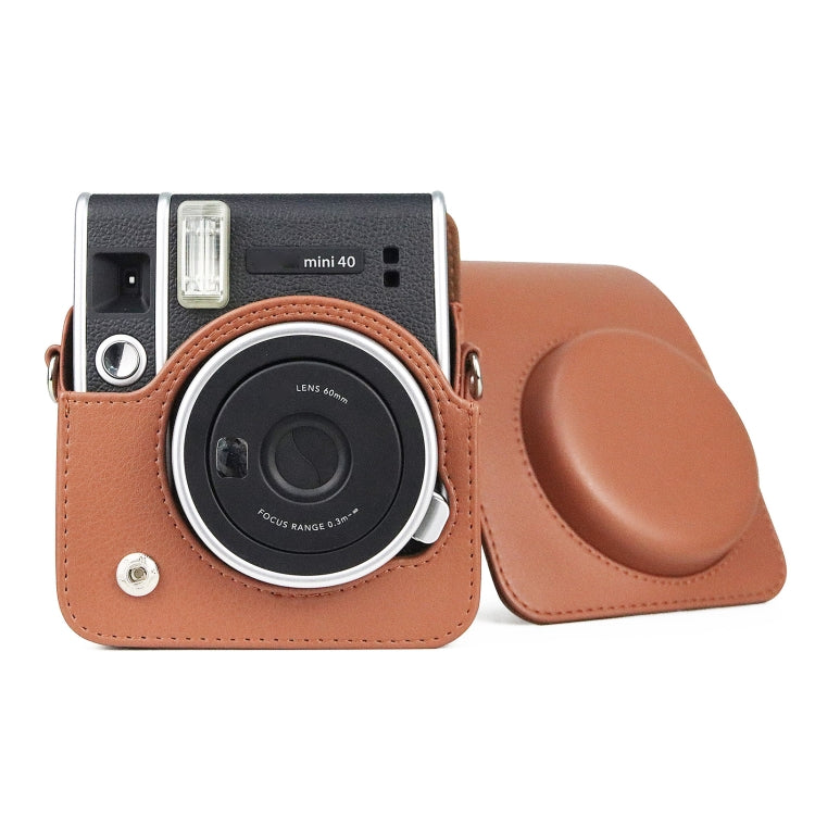 Full Body Camera Retro PU Leather Case Bag with Strap for FUJIFILM instax mini 40 (Brown) by bashfashion