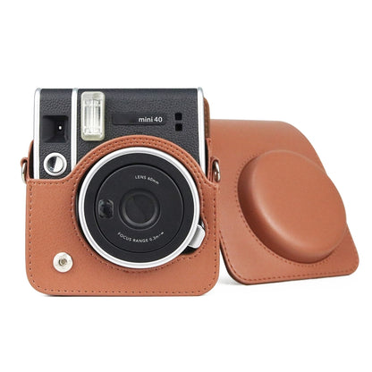 Full Body Camera Retro PU Leather Case Bag with Strap for FUJIFILM instax mini 40 (Brown) by bashfashion