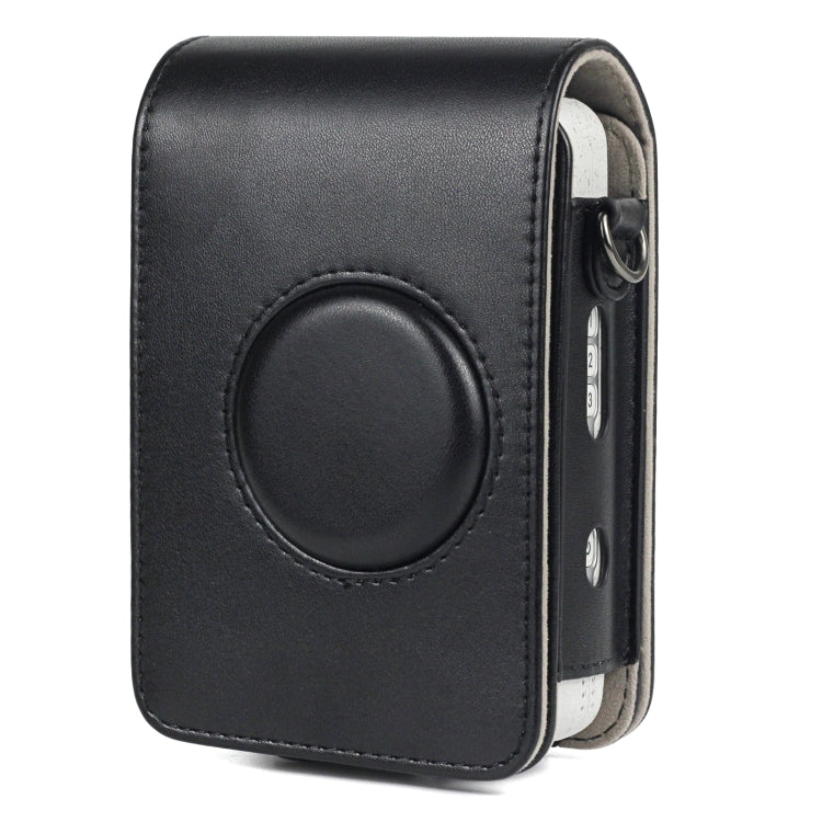 Full Body Camera Retro PU Leather Case Bag with Strap for FUJIFILM instax mini Liplay (Black) by bashfashion