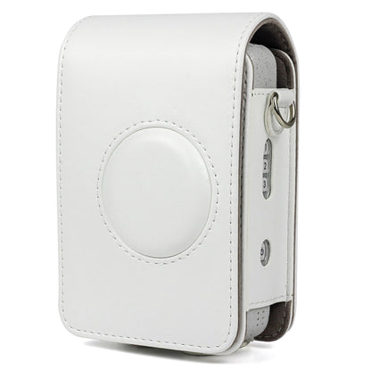 Full Body Camera Retro PU Leather Case Bag with Strap for FUJIFILM instax mini Liplay (White) by bashfashion
