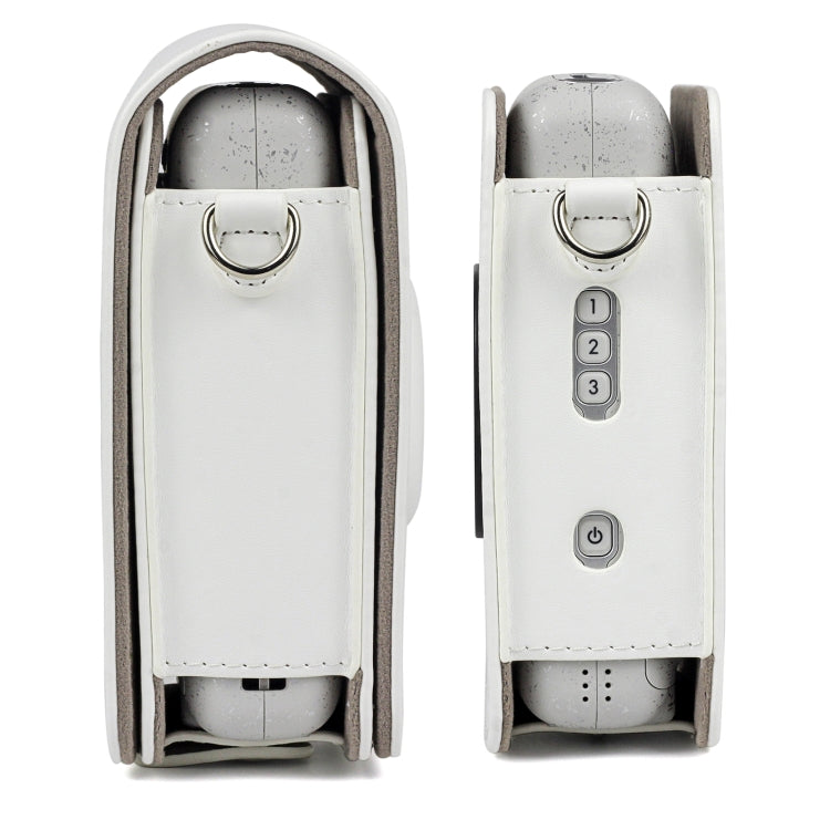 Full Body Camera Retro PU Leather Case Bag with Strap for FUJIFILM instax mini Liplay (White) by bashfashion