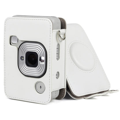 Full Body Camera Retro PU Leather Case Bag with Strap for FUJIFILM instax mini Liplay (White) by bashfashion