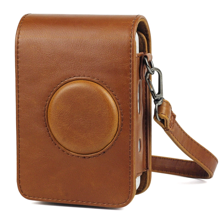 Full Body Camera Retro PU Leather Case Bag with Strap for FUJIFILM instax mini Liplay (Brown) by bashfashion