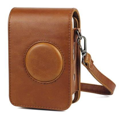 Full Body Camera Retro PU Leather Case Bag with Strap for FUJIFILM instax mini Liplay (Brown) by bashfashion